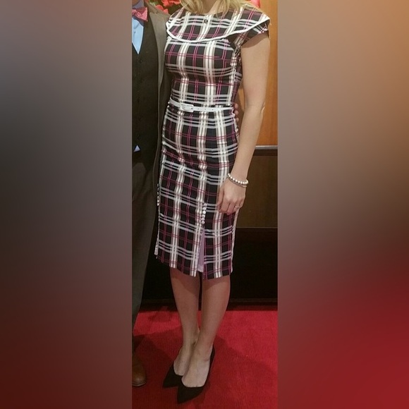 Bettie Page RARE Tartan Vintage Pin Up Dress - Picture 1 of 8